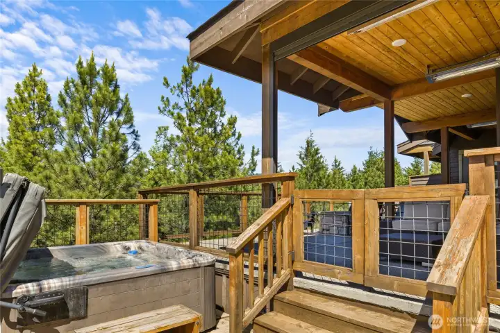 Hot Tub located just off back patio