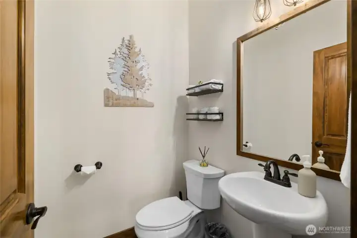 Powder bathroom on main