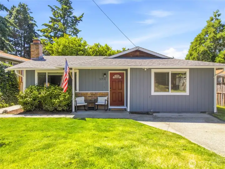 Classic and charming front elevation.