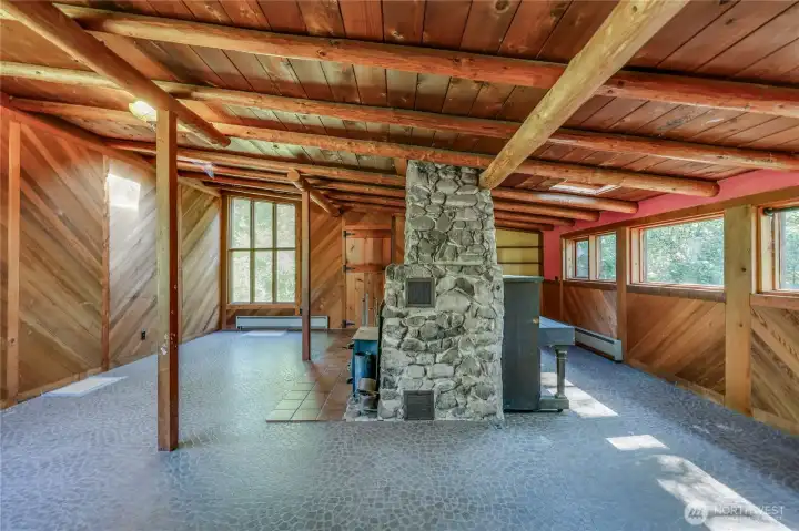 Original cabin, facing North