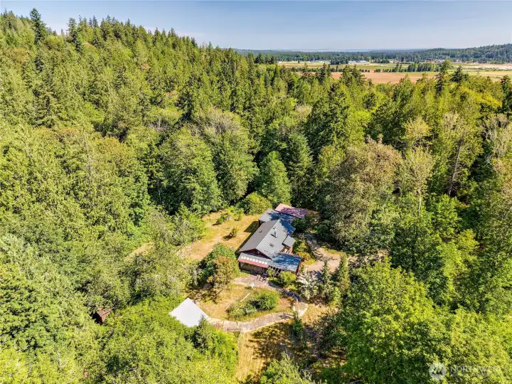 Arial of home, looking North