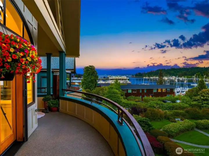 Enjoy sweeping views of Eagle Harbor, Puget Sound, and the Seattle skyline beyond from this stunning home in the heart of Winslow's Marina District