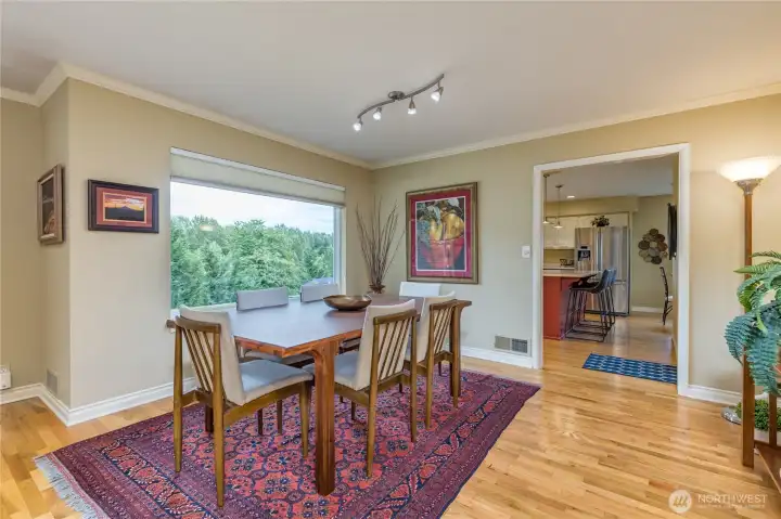 Dining room just off the kitchen.
