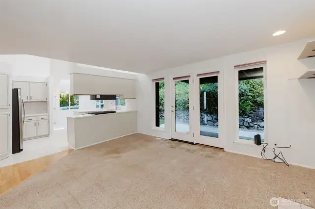 Family Room with doors to outdoor covered patio