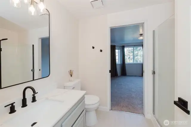 Remodeled main level Bath adjoining