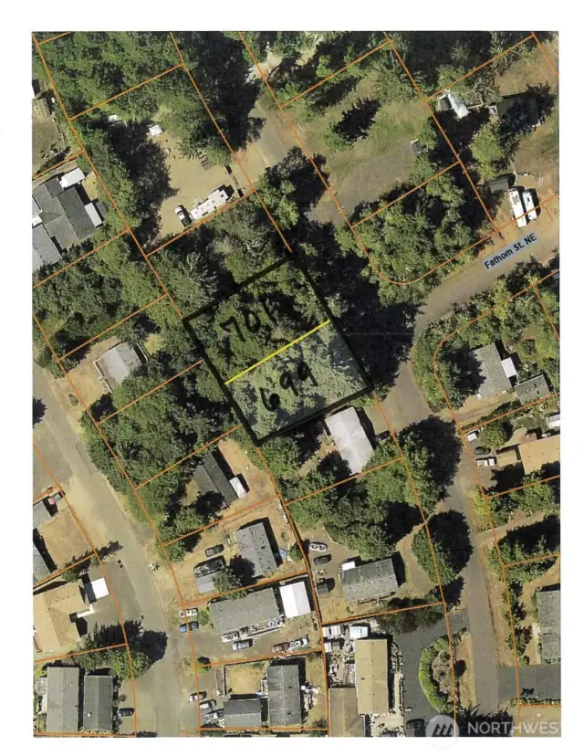 County parcel map, showing both lots that are for sale.