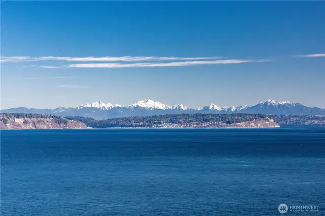 Stunning views from Mt. Baker to Mt. Rainier over the famed Puget Sound shipping lanes