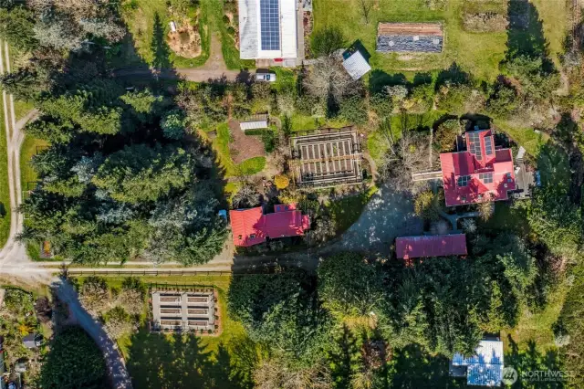 Property Overhead showing Forest Garden