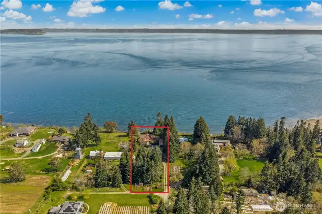 Aerial View of the Sound and Cascade Mountains