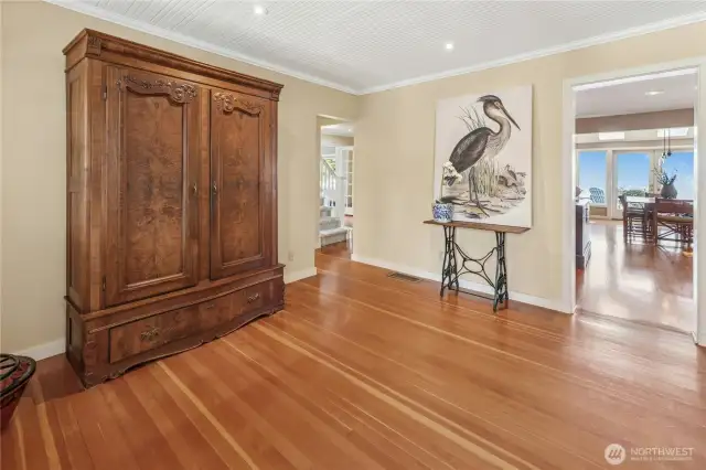 Vintage Fir Floors Throughout the Main Floor
