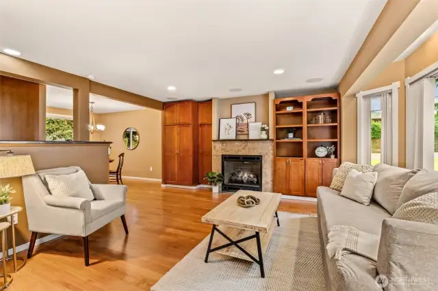 Custom built-in cabinets with media center