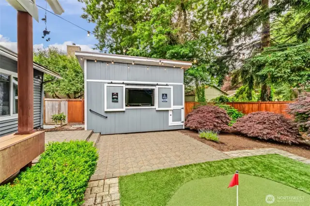 Custom Outbuilding with TV and Sound Bar