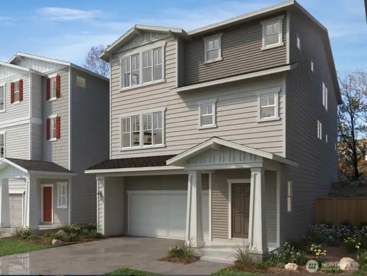 Elevation B in progress—representative of final exterior appearance.