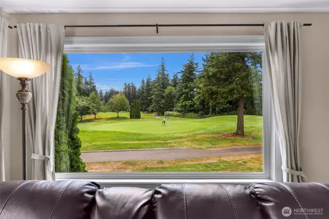 View of the 2nd green from the living room.