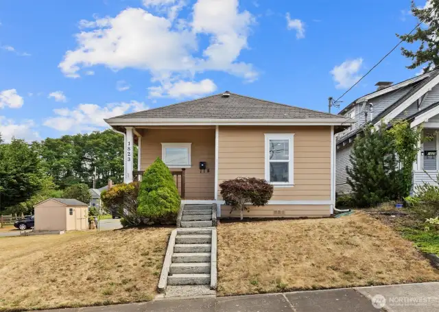 First time on the market in 33 years! This charming home is ready for its next chapter, offering a perfect place to plant roots and create lasting memories. With 2 bedrooms, 1 bath, and an airy open layout with high ceilings, with Cascade Mountain and Snohomish river views, it feels spacious and welcoming. Thoughtful updates mean it’s move-in ready, while the basement provides bonus storage or room to grow. The large yard is ideal for play, gardening, or summer gatherings, complete with a storage shed and future potential for a garage or ADU. Tucked into a convenient Everett location near schools, parks, shopping, dining, hospitals, and Downtown, with easy freeway access, this home balances comfort, convenience, and possibilities.