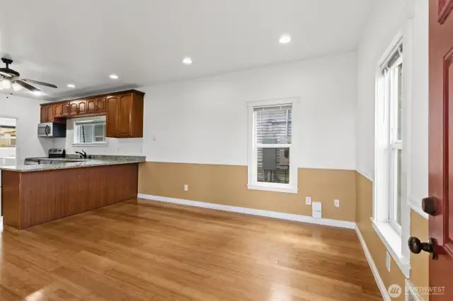 All new interior paint with high ceilings, bamboo floors and a lot of natural light.