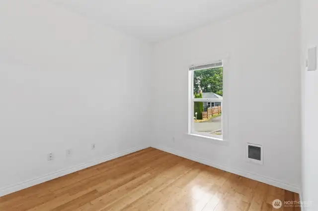 2nd bedroom with beautiful bamboo floors.