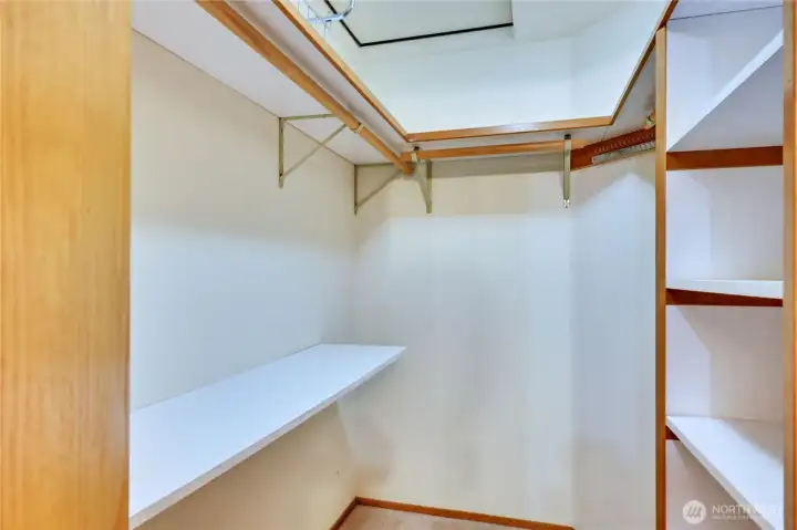 Large walk-in closet.