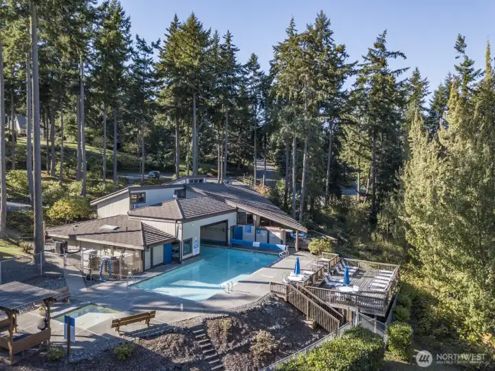 Indoor/outdoor pool in the clubhouse.
