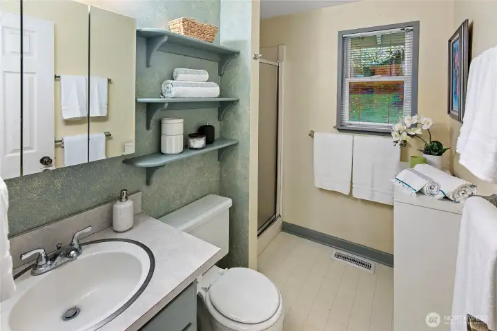 Bathroom #1; close to Primary bedroom and bedroom #2.