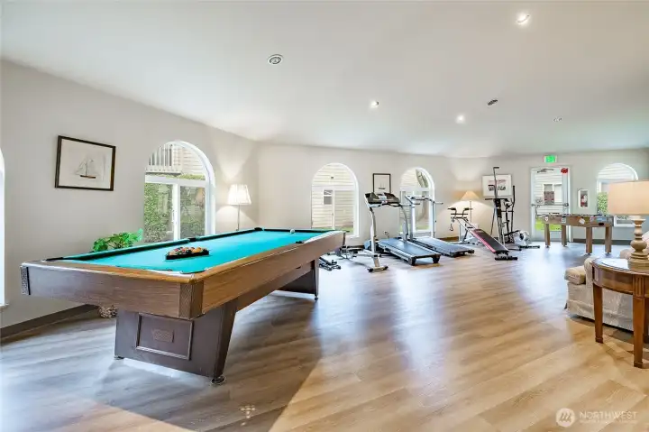 Billiards in the clubhouse