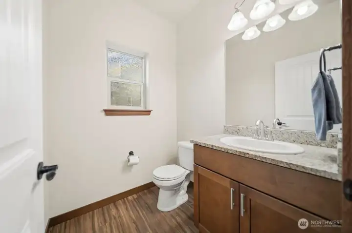 Guest bath on main floor.