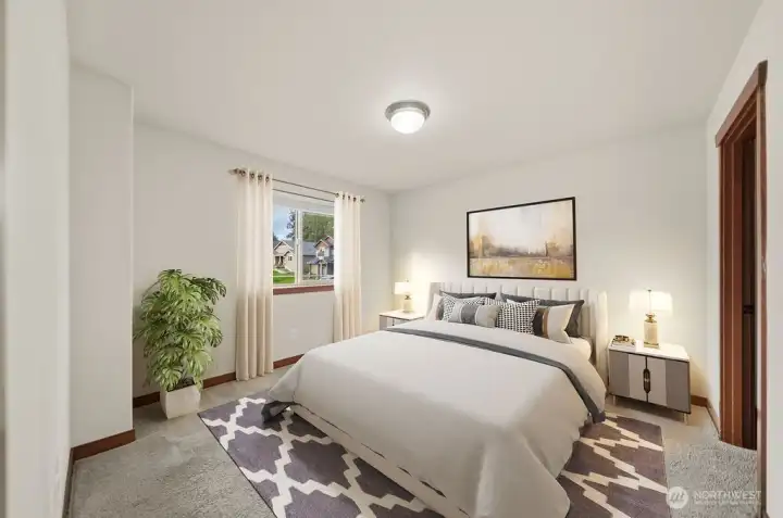 2nd bedroom, virtually staged.