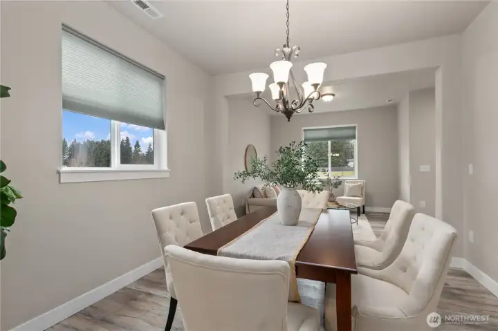 Kitchen also opens to the formal dining room