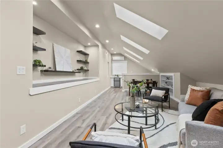 The studio in the shop is a great flexible space