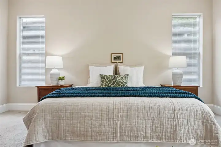 Plenty of room for a king size bed in primary