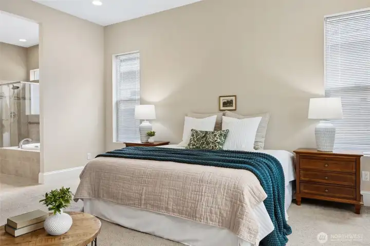 Generous primary suite
