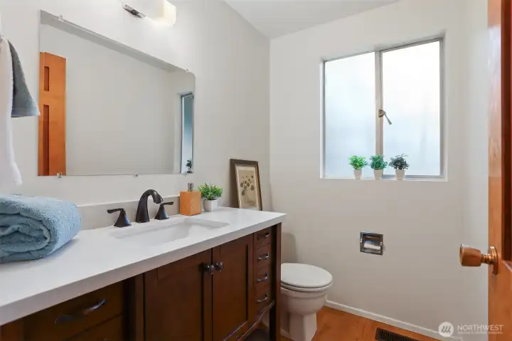Half bath on the main floor.