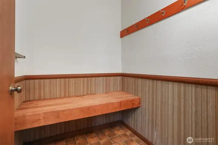 Changing room in the pool area.