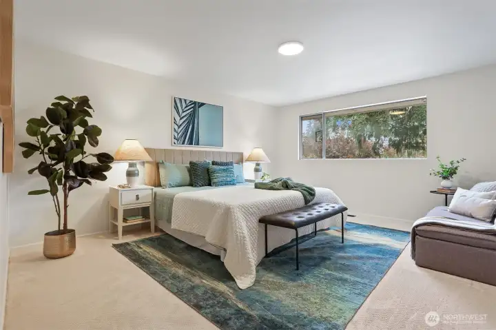 This is the larger of the bedrooms, about the same size as the primary.