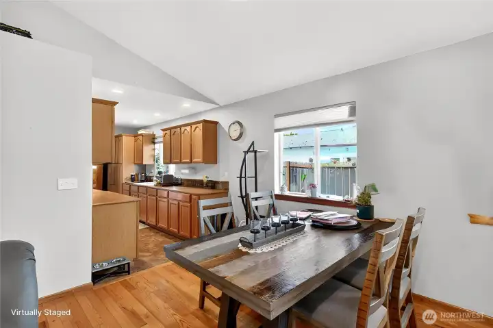 Dining Area virtually staged