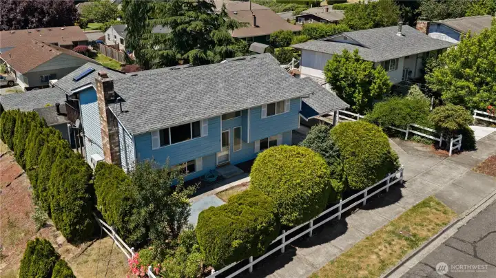 Front of home from corner