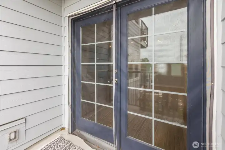 West-facing balcony with room for sitting area