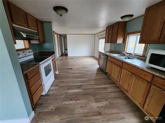 Kitchen with optional dining or living area