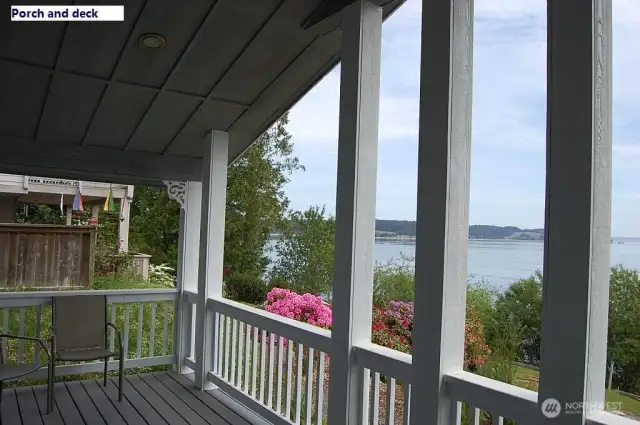 Covered deck facing ocean