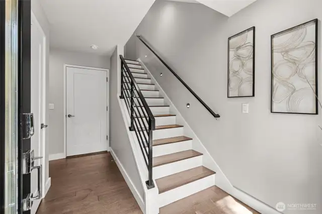 Door to garage, stairs to Main Level