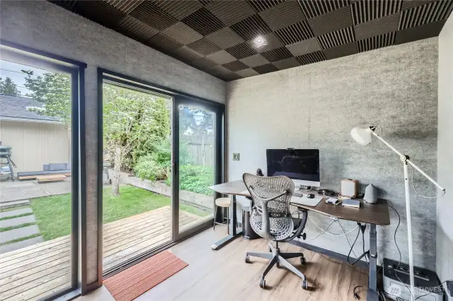 Versatile office is perfect for work from home, taking calls and having privacy while working.
