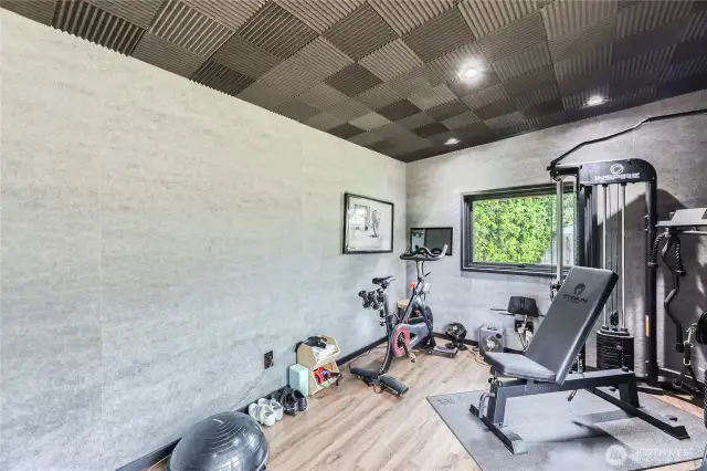 Versatile dettached office can also be used for your home gym!