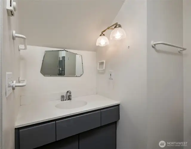 The second bedroom suite features its own ensuite 3/4 bathroom.