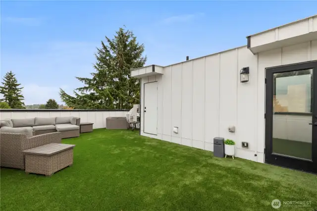 Rooftop Deck with professionally installed turf