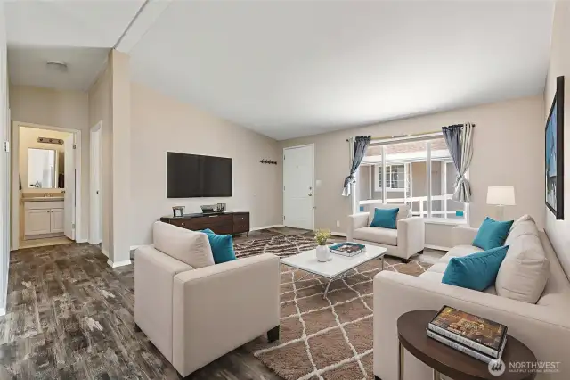 Virtually Staged Living Room