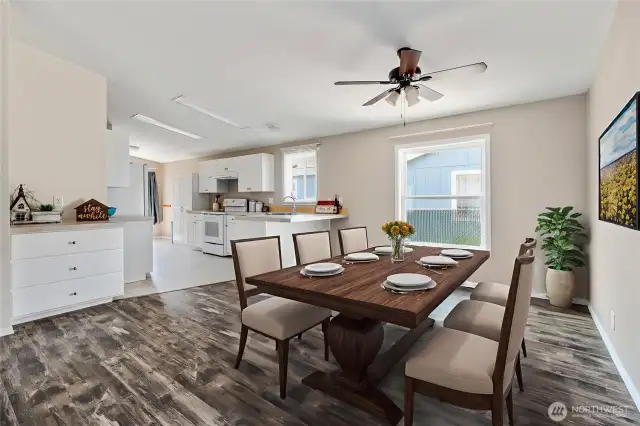 Virtually Staged Dining Room