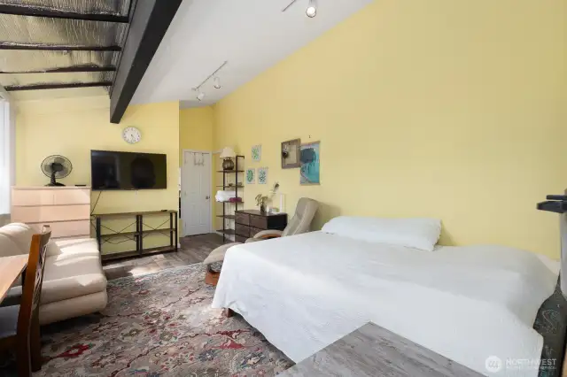 Studio bedroom and living space.
