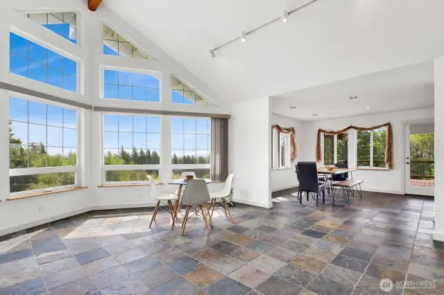slate floor thru whole house