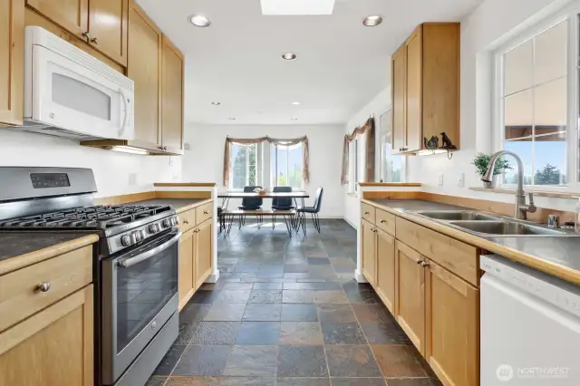 Galley style kitchen