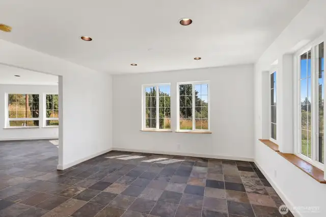 lower dining area